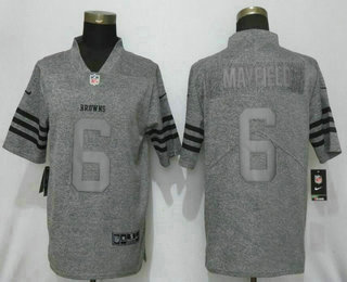 Men's Cleveland Browns #6 Baker Mayfield 2019 Vapor Untouchable Stitched NFL Nike Gray Gridiron Limited Jersey