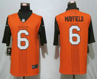 Men's Cleveland Browns #6 Baker Mayfield Browns 2019 City Edition Vapor Stitched NFL Nike Limited Jersey