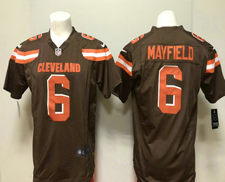 Men's Cleveland Browns #6 Baker Mayfield Brown 2018 Vapor Untouchable Stitched NFL Nike Limited Jersey