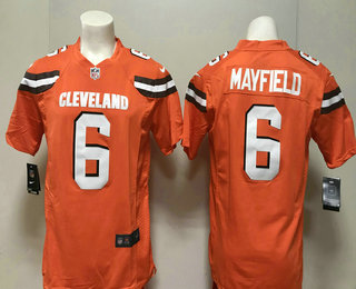 Men's Cleveland Browns #6 Baker Mayfield Orange 2018 Vapor Untouchable Stitched NFL Nike Limited Jersey