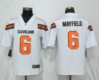 Men's Cleveland Browns #6 Baker Mayfield White 2018 Vapor Untouchable Stitched NFL Nike Limited Jersey