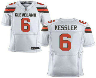 Men's Cleveland Browns #6 Cody Kessler White Road Stitched NFL Nike Elite Jersey