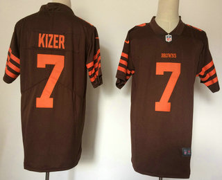 Men's Cleveland Browns #7 DeShone Kizer Brown 2016 Color Rush Stitched NFL Nike Limited Jersey