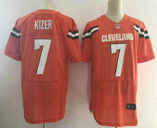 Men's Cleveland Browns #7 DeShone Kizer Orange Alternate Stitched NFL New Elite Jersey