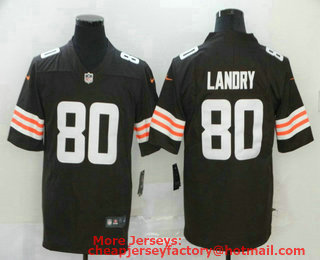 Men's Cleveland Browns #80 Jarvis Landry Brown 2020 NEW Vapor Untouchable Stitched NFL Nike Limited Jersey