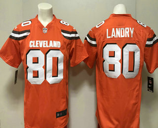 Men's Cleveland Browns #80 Jarvis Landry Orange Alternate 2018 Vapor Untouchable Stitched NFL Nike Limited Jersey