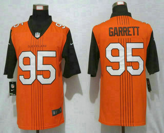 Men's Cleveland Browns #95 Myles Garrett Browns 2019 City Edition Vapor Stitched NFL Nike Limited Jersey