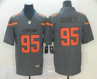 Men's Cleveland Browns #95 Myles Garrett Grey 2019 Inverted Legend Stitched NFL Nike Limited Jersey