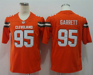 Men's Cleveland Browns #95 Myles Garrett Orange 2017 Vapor Untouchable Stitched NFL Nike Limited Jersey