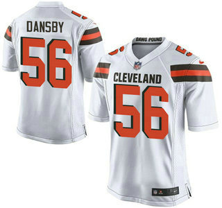 Men's Cleveland Browns #56 Karlos Dansby White Road 2015 NFL Nike Elite Jersey