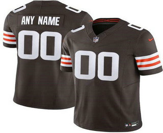 Men's Cleveland Browns Customized Limited Brown FUSE Vapor Jersey