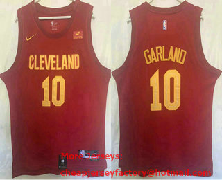 Men's Cleveland Cavaliers #10 Darius Garland Red 2023 Nike Swingman Stitched Jersey With Sponsor