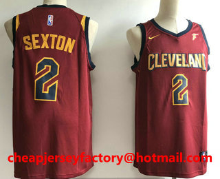 Men's Cleveland Cavaliers #2 Collin Sexton Red 2017-2018 Nike Swingman Goodyear Stitched NBA Jersey