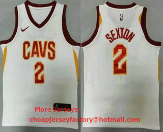 Men's Cleveland Cavaliers #2 Collin Sexton White 2020 Nike Swingman Stitched NBA Jersey