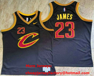 Men's Cleveland Cavaliers #23 LeBron James Navy Nike AU Jersey