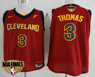 Men's Cleveland Cavaliers #3 Isaiah Thomas 2018 The NBA Finals Patch Red Nike Swingman Jersey