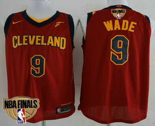 Men's Cleveland Cavaliers #9 Dwyane Wade 2018 The NBA Finals Patch Red Nike Swingman Jersey