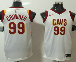 Men's Cleveland Cavaliers #99 Jae Crowder White 2017-2018 Nike Icon Edition Swingman Jersey