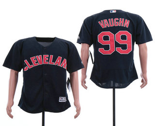 Men's Cleveland Indians #99 Rick Vaughn Navy Blue Stitched MLB Flex Base Jersey