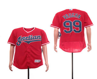 Men's Cleveland Indians #99 Rick Vaughn Red Stitched MLB Flex Base Jersey