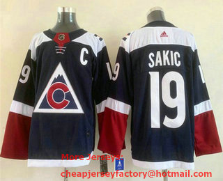 Men's Colorado Avalanche #19 Joe Sakic Navy Blue Adidas Stitched NHL Jersey