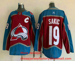 Men's Colorado Avalanche #19 Joe Sakic Red Adidas Stitched NHL Jersey