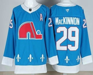 Men's Colorado Avalanche #29 Nathan MacKinnon Blue Alternate Authentic Jersey