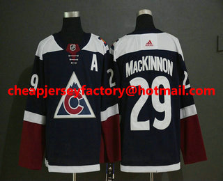 Men's Colorado Avalanche #29 Nathan MacKinnon Navy Blue Alternate Adidas Stitched NHL Jersey