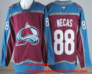 Men's Colorado Avalanche #88 Martin Necas Red Authentic Jersey