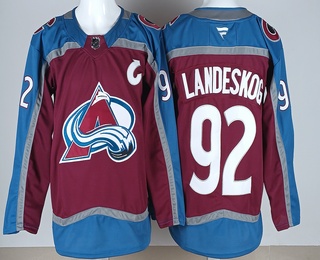 Men's Colorado Avalanche #92 Gabriel Landeskog Red Authentic Jersey