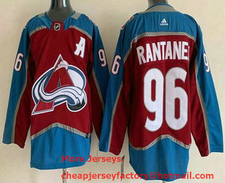 Men's Colorado Avalanche #96 Mikko Rantanen Red 2022 Authentic Jersey