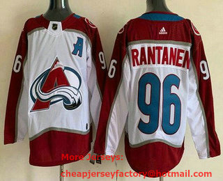 Men's Colorado Avalanche #96 Mikko Rantanen White 2022 Authentic Jersey