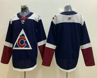 Men's Colorado Avalanche Blank Navy Blue Alternate Adidas Stitched NHL Jersey