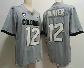 Men's Colorado Buffaloes #12 Travis Hunter Limited Gray College Football Jersey