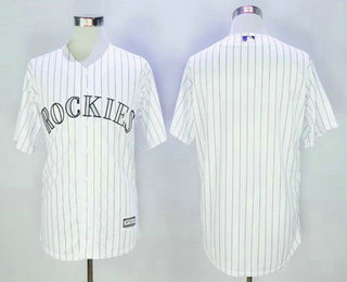 Men's Colorado Rockies Blank White New Cool Base Jersey