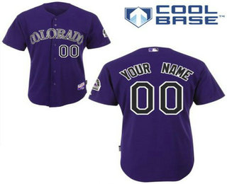 Men's Colorado Rockies Purple Customized Jersey