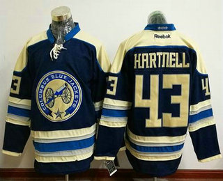 Men's Columbus Blue Jackets #43 Scott Hartnell Blue Third Stitched NHL Reebok Hockey Jersey
