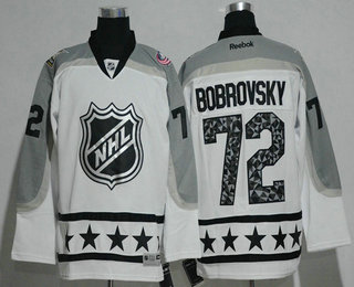 Men's Columbus Blue Jackets #72 Sergei Bobrovsky Metropolitan Division Reebok White 2017 NHL All-Star Stitched Hockey Jersey