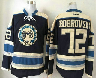Men's Columbus Blue Jackets #72 Sergei Bobrovsky Royal Blue Third Stitched NHL Reebok Hockey Jersey