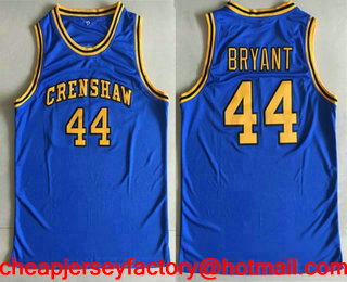 Men's Crenshaw High School #44 Bryant Royal Blue Soul Swingman Stitched Basketball Jersey