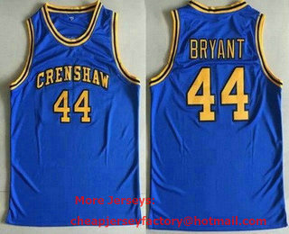 Men's Crenshaw High School #44 Kobe Bryant Blue Basketball Jersey