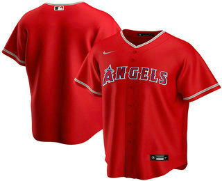 Men's Custom Los Angeles Angels Nike Red Alternate 2020 Replica Team Jersey