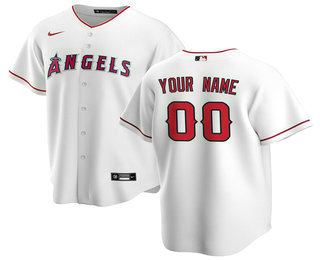 Men's Custom Los Angeles Angels Nike White Home 2020 Replica Custom Jersey