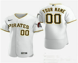 Men's Custom Pittsburgh Pirates Custom Nike Flexbase White Jersey