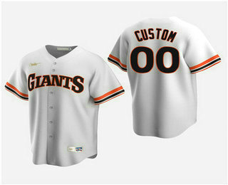 Men's Custom San Francisco Giants White Home Cooperstown Collection Nike Jersey