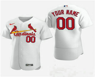 Men's Custom St. Louis Cardinals Custom Nike White Flexbase Jersey
