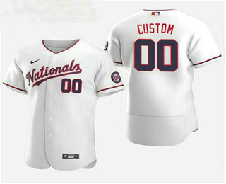 Men's Custom Washington Nationals Custom 2020 White Flexbase Jersey