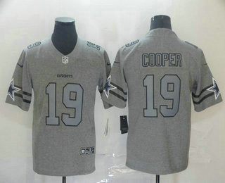 Men's Dallas Cowboys #19 Amari Cooper 2019 Gray Gridiron Vapor Untouchable Stitched NFL Nike Limited Jersey