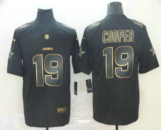 Men's Dallas Cowboys #19 Amari Cooper Black Gold 2019 Vapor Untouchable Stitched NFL Nike Limited Jersey