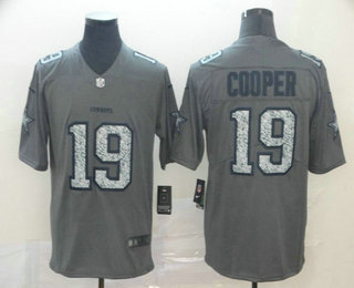 Men's Dallas Cowboys #19 Amari Cooper Gray Fashion Static 2019 Vapor Untouchable Stitched NFL Nike Limited Jersey